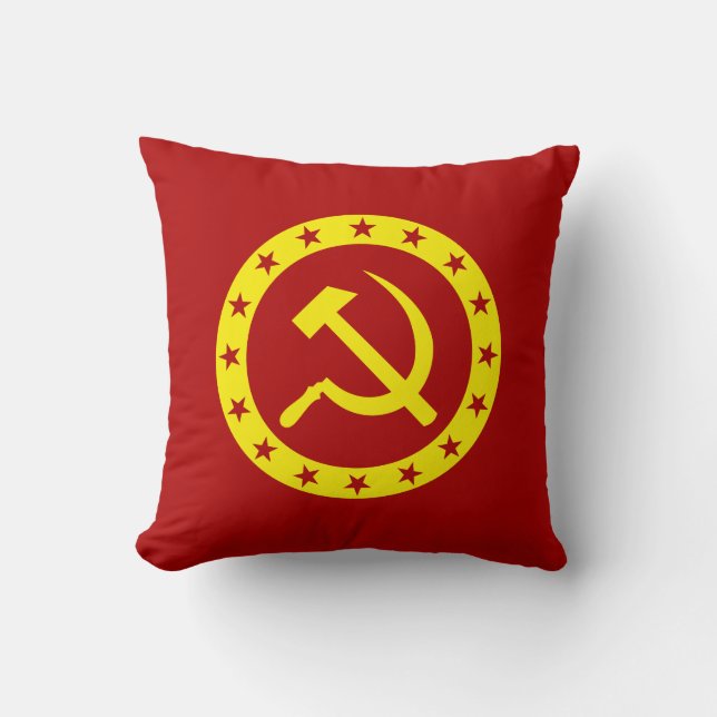 communistisch symbool Hammer Sickle Kussen (Voorkant)