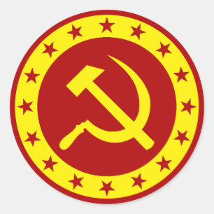 Communistisch symbool Hammer Sickle Ronde Sticker