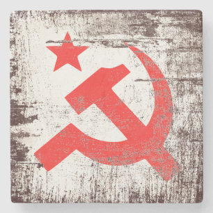 communistisch symbool stenen onderzetter