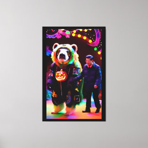 Communistische Halloween Party Time - Ken Gage Art Canvas Afdruk