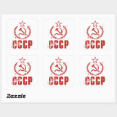 Communistische Hamer & Sikkel Vlag Stickers (Vel)