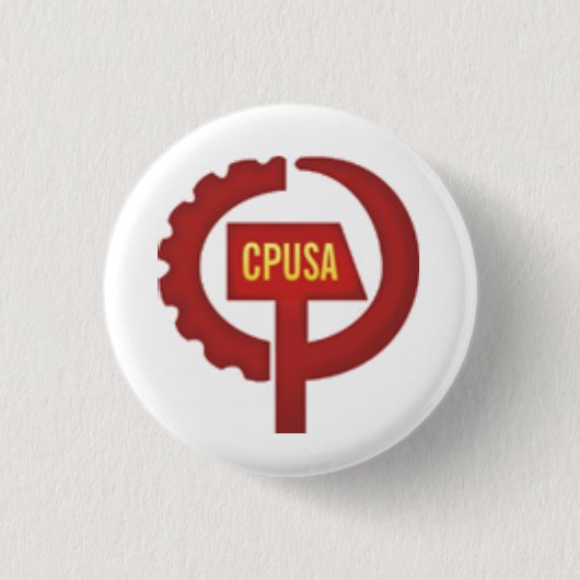 communistische partij usa ronde button 3,2 cm (Voorkant)