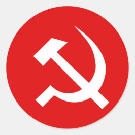 Communistische partij van India onder de CPI-vlag Ronde Sticker