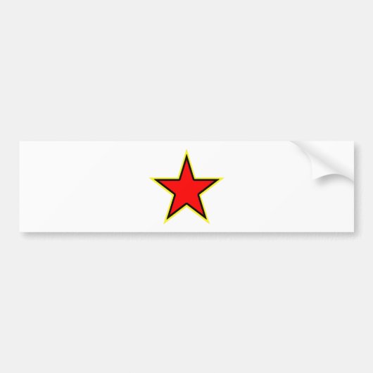 Communistische Rode Star Bumpersticker (Voorkant)
