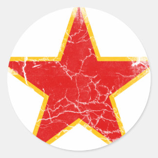 Communistische Rode Ster Vintage Ronde Sticker