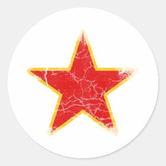 Communistische Rode Ster Vintage Ronde Sticker
