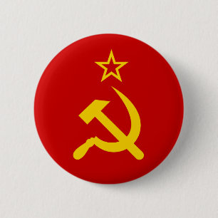 Communistische Rusland vlag USSR Ronde Button 5,7 Cm