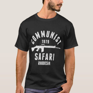 Communistische Safari 1979 Rhodesië Lichte Infante T-shirt