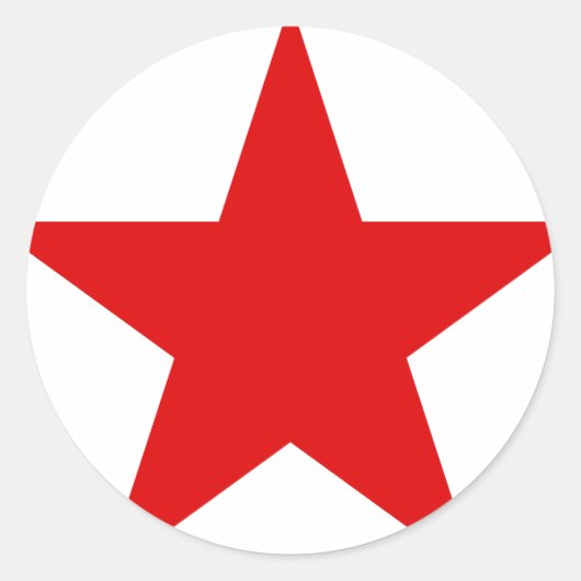 Communistische sovjetster Red Star Europa Ronde Sticker (Voorkant)
