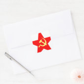 Communistische ster vierkante sticker (Envelop)