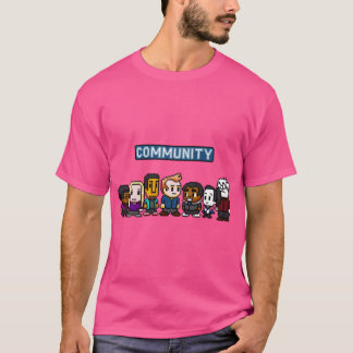 community bit karakter team Actief grappig T-shirt