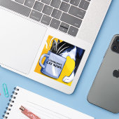 Community Cat Nieuws Sticker (Laptop met iPhone)