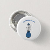 Community Flowers Ronde Button 3,2 Cm (Voorkant /achterkant)