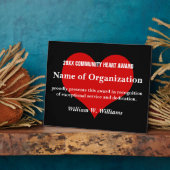 Community Heart Volunteer Award Fotoplaat (Zijkant)