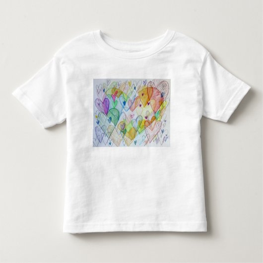 Community Hearts Color Love Art T-Shirts (Voorkant)