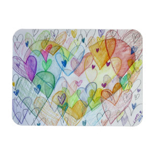 Community Hearts Inspirerend Fridge Magnet Magneet