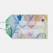 Community Hearts Love Custom Kaart Gift Labels Cadeaulabel (Achterkant Horizontaal)