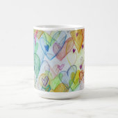 Community Hearts Rainbow Custom Coffee Cup Koffiemok (Center)