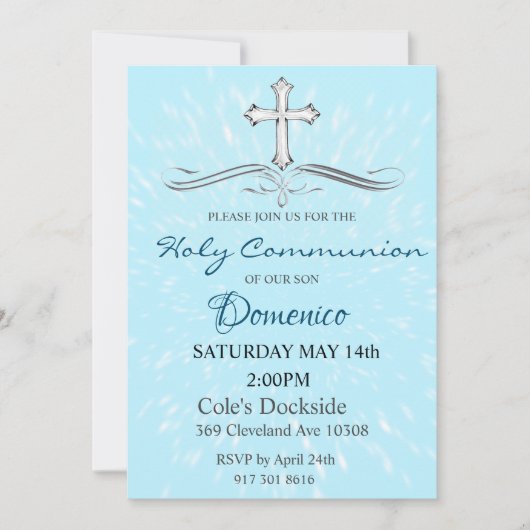 Community Invitation Blue Kaart (Voorkant)