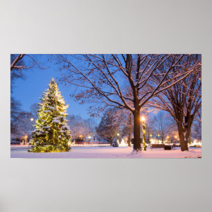 Community kerstboom, Worthington, Ohio Poster