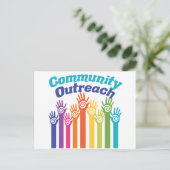 Community Outreach Services Programme Helpt handen Briefkaart (Staand voorkant)