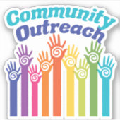 Community Outreach Services Programme Helpt handen Sticker (Voorkant)