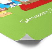 Community Summer BBQ Poster de pique-nique (Coin)