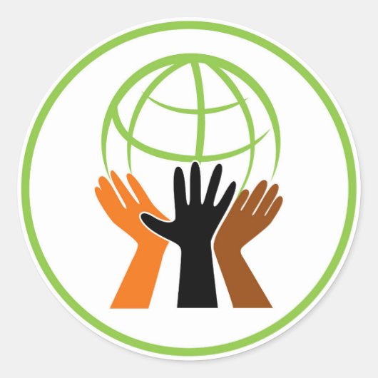 Community Village Circle Ronde Sticker (Voorkant)