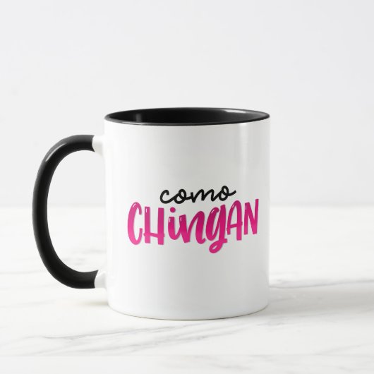 Como Chingan, met de hand geschreven Mok (Links)