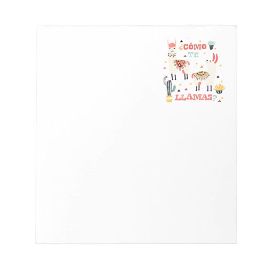 Como de Llamas. Grappig Spaans woord Humor. Notitieblok (Voorkant)