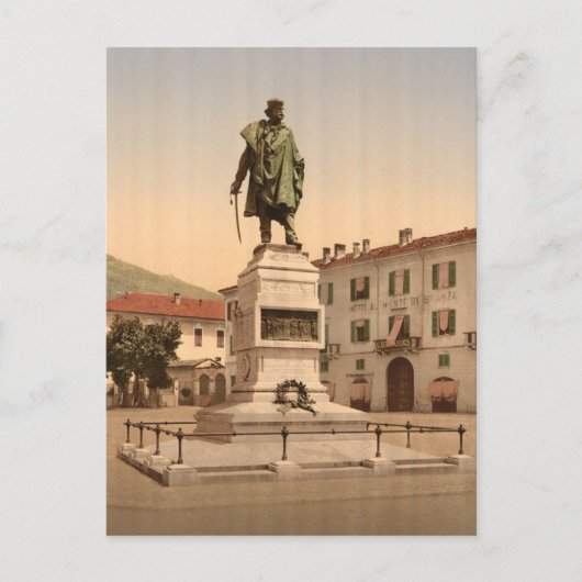 Como, monument van Garibaldi Briefkaart (Voorkant)
