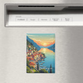 Comomeer Bellagio Italië Zonsondergang Magneet (Insitu (Vaatwasser))