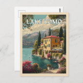Comomeer - Italiaanse Lakeside Charm Briefkaart (Voorkant / Achterkant)
