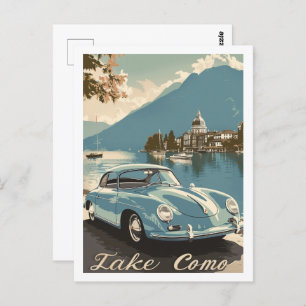 Comomeer Italië Vintage Beroemde Reisplaats Briefkaart