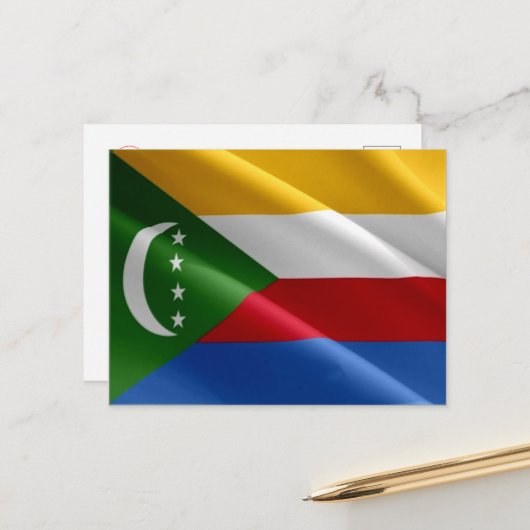Comoren - Golfvlag - Briefkaart (Voorkant / Achterkant in situ)