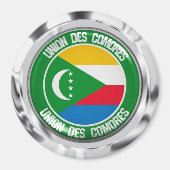 Comoren Round Emblem Magneet (Voorkant)