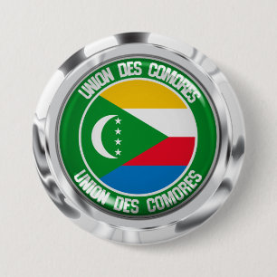 Comoren Round Emblem Ronde Button 7,6 Cm