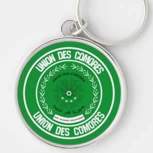 Comoren Round Emblem Sleutelhanger