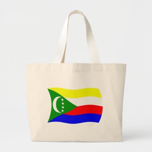 Comoren Vlag Boodschappentas Grote Tote Bag (Voorkant)