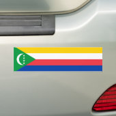 Comoren vlag bumpersticker (Op auto)