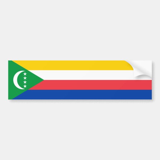 Comoren vlag bumpersticker (Voorkant)