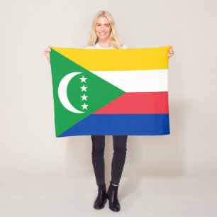 Comoren Vlag Fleece Deken