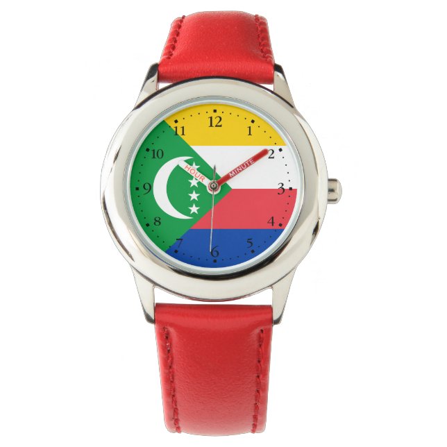 Comoren vlag horloge (Voorkant)