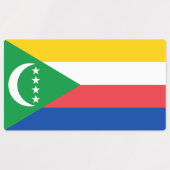 Comoren vlag labels (Design 2)