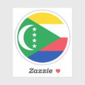 Comoren Vlag Ronde Sticker (Vel)