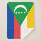 Comoren vlag sherpa deken (Voorkant)