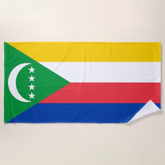 Comoren vlag strandlaken (Voorkant)