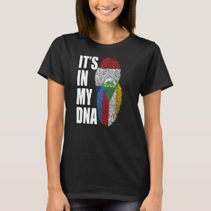 Comorese en Nederlandse Mix DNA-vlagwerelderfgoed T-shirt