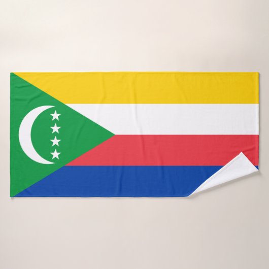 Comorese vlag bad handdoek (Badhanddoek)