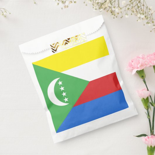 Comorese vlag bedankzakje (Gezegeld)